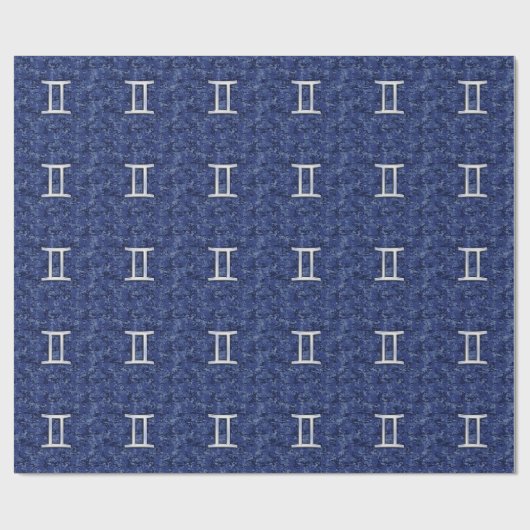 Moderne Zodiac-Sternzeichen Blaue digitale Camoufl Geschenkpapier (Flach)