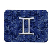 Moderne Zodiac-Sternzeichen Blaue digitale Camoufl Magnet (Horizontal)