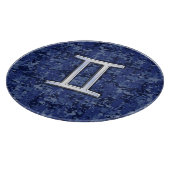 Moderne Zodiac-Sternzeichen Blaue digitale Camoufl Schneidebrett (Ecke)