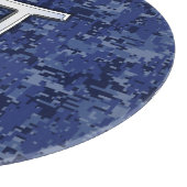 Moderne Zodiac-Sternzeichen Blaue digitale Camoufl Schneidebrett (Ecke)