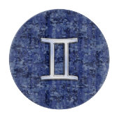 Moderne Zodiac-Sternzeichen Blaue digitale Camoufl Schneidebrett (Vorderseite)