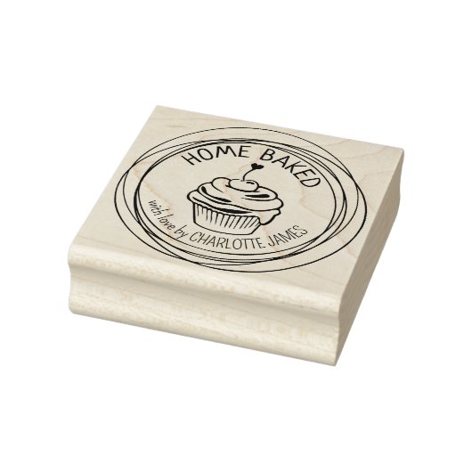 Moderne Zuhause Baked Cupcakes Gummistempel (Stempel)