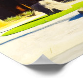 Moderne Zuhause-Foto-Illustration des Mittelalters Poster (Ecke)