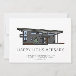 Moderne Zuhause Happy House Anniversary Client Car Karte