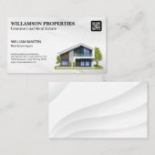 Moderne Zuhause-Illustration | QR-Code Visitenkarte (Vorne/Hinten)