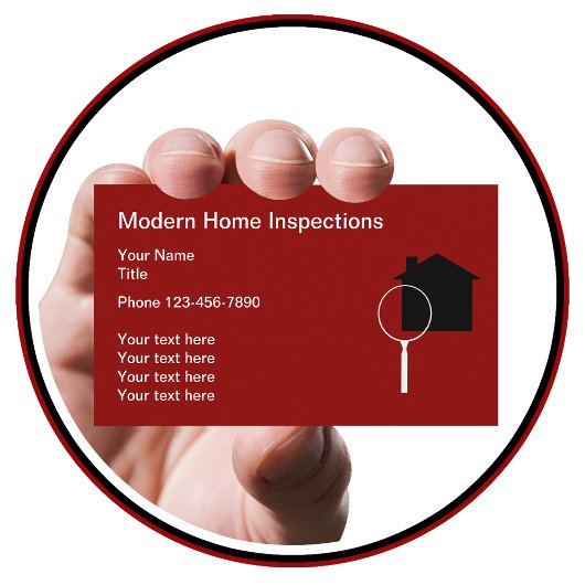 Moderne Zuhause Inspection Business Card Vorlage Visitenkarte