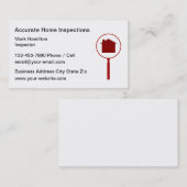 Moderne Zuhause Inspection Business Cards Visitenkarte (Vorne/Hinten)