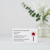 Moderne Zuhause Inspection Business Cards Visitenkarte (Stehend Vorderseite)