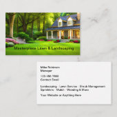 Moderne Zuhause Landscaping-Visitenkarten Visitenkarte (Vorne/Hinten)