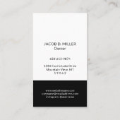 Moderne Zuhause-Logo-Monogramm Vertikal Schwarz/We Visitenkarte (Rückseite)