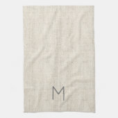 Moderne Zuhause Natural Linen Texture INITIAL Chic Geschirrtuch (Vertikal)