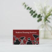 Moderne Zuhause Office-Reinigungsdienste Visitenkarte (Stehend Vorderseite)