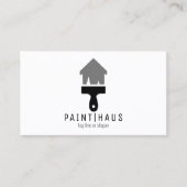 Moderne Zuhause Paint Brush Business Cards Visitenkarte (Vorderseite)