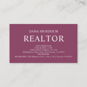 Moderne Zuhause Realtor Business Card Visitenkarte (Rückseite)