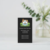 Moderne Zuhause-Services Business Cards Visitenkarte (Stehend Vorderseite)