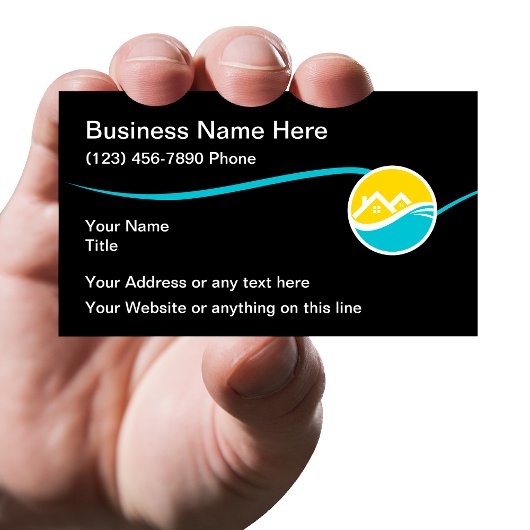 Moderne Zuhause Services Business Cards Visitenkarte