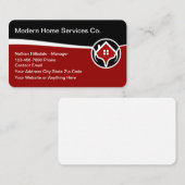 Moderne Zuhause Services Business Cards Visitenkarte (Vorne/Hinten)