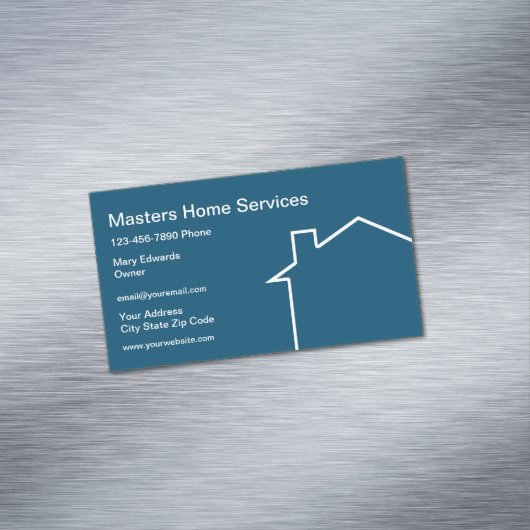 Moderne Zuhause-Services Magnetische Visitenkarte (Beispiel)