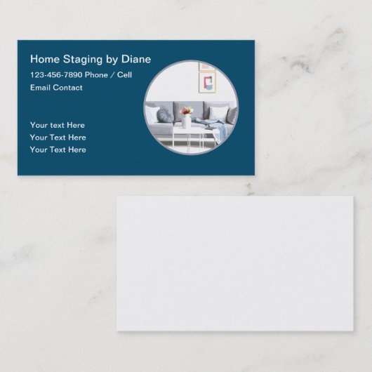Moderne Zuhause-Staging-Services Visitenkarte (Vorne/Hinten)
