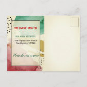 Moderne Zuhause Sweet Zuhause Typografie Moving Ankündigungspostkarte (Rückseite)