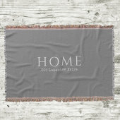 Moderne Zuhause-Typografie mit Ihrer Adresse Decke