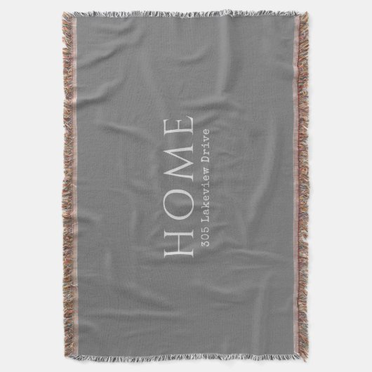 Moderne Zuhause-Typografie mit Ihrer Adresse Decke (Vorderseite Vertikal)