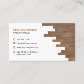 Moderne Zuhause zur Verbesserung der für den Holzf Visitenkarte (Vorderseite)