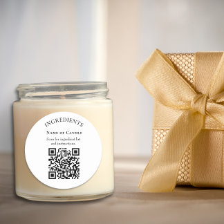 Moderne Zutatenliste QR-Code Geschäftsprodukt Runder Aufkleber