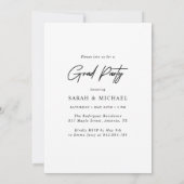 Moderne Zwei Absolventen - Doppel-Abitur Einladung (Rückseite)