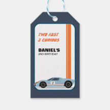 Moderne Zwei-Fast-Race-Car Boy 2. Geburtstag