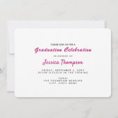 Moderne zwei Fotocollage Floral Graduation Party Einladung (Rückseite)