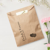 Moderne zwei Herz Personalisierte Namen Datum Hoch Geschenktütchen (Versiegelt)