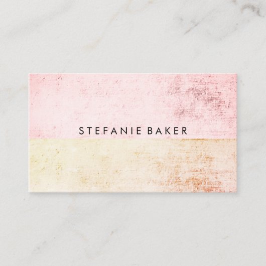 Moderne zwei Tone farbige Grunge Visitenkarte (Vorderseite)