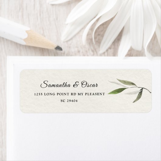 Moderne Zweigniederlassung aus grünem Olive (Insitu)