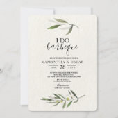 Moderne Zweigniederlassung aus grünem Olive Einladung (Vorderseite)