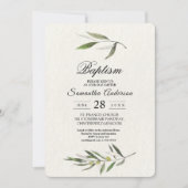 Moderne Zweigniederlassung aus grünem Olive Einladung (Vorderseite)