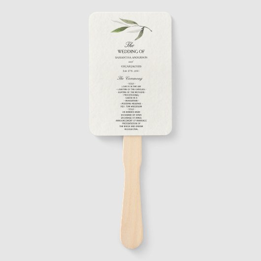 Moderne Zweigniederlassung aus grünem Olive Fächer (Vorderseite)