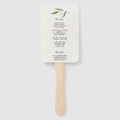 Moderne Zweigniederlassung aus grünem Olive Fächer (Rückseite)