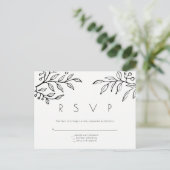Moderne Zweigstellen Hochzeit rsvp Postkarten (Stehend Vorderseite)
