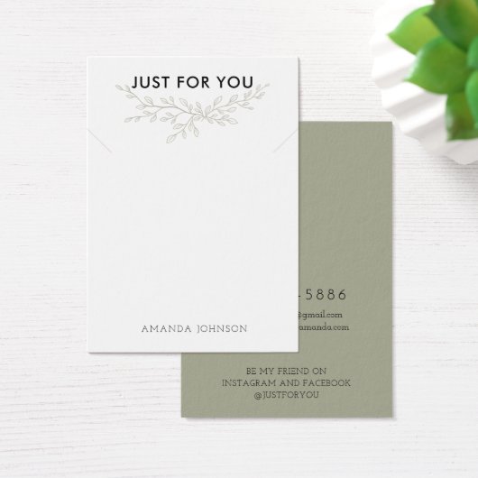 Moderne Zweigstellenkarte "Earthy Necklace Display (Schreibtisch)