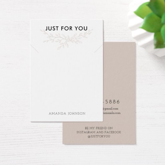 Moderne Zweigstellenkarte "Earthy Necklace Display (Schreibtisch)