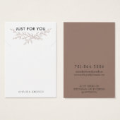 Moderne Zweigstellenkarte "Earthy Necklace Display (Vorne & Hinten)