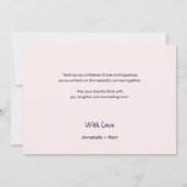 Moderne Zweihörer-Glückwünsche auf Ihrer Hochzeits Einladung (Rückseite)