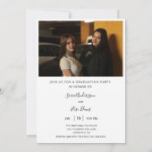 Moderne zweiköpfige Absolventin - Klasse 2025 Einladung (Rückseite)