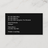 Moderne zweiseitige Baggerdienstleistungen Visitenkarte (Rückseite)