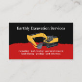 Moderne zweiseitige Baggerdienstleistungen Visitenkarte (Vorderseite)