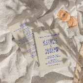 Moderne, zweiseitige Retro-Hochzeit Einladung