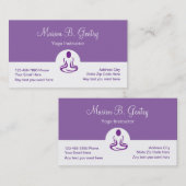 Moderne zweiseitige Yoga Business Cards Visitenkarte (Vorne/Hinten)