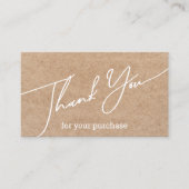 modernen Dank an kleine Unternehmen, trendy chic Begleitkarte (Vorderseite)