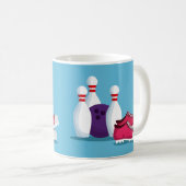 Moderner 10-Button-Bowling-Vergnügungssport Kaffeetasse (VorderseiteRechts)